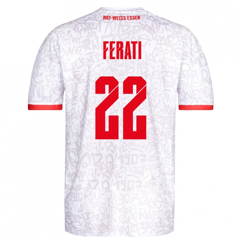 Danxen Kinderen Larson Ferati #22 Wit Rood Thuisshirt Thuistenue 2025/26 T-Shirt België