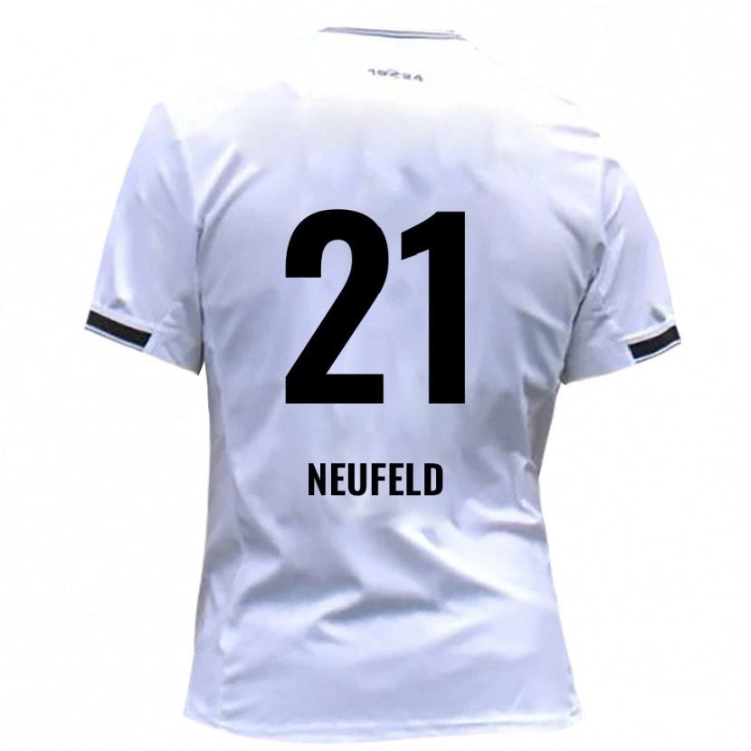 Danxen Kinderen Simon Neufeld #21 Wit Rood Thuisshirt Thuistenue 2025/26 T-Shirt België
