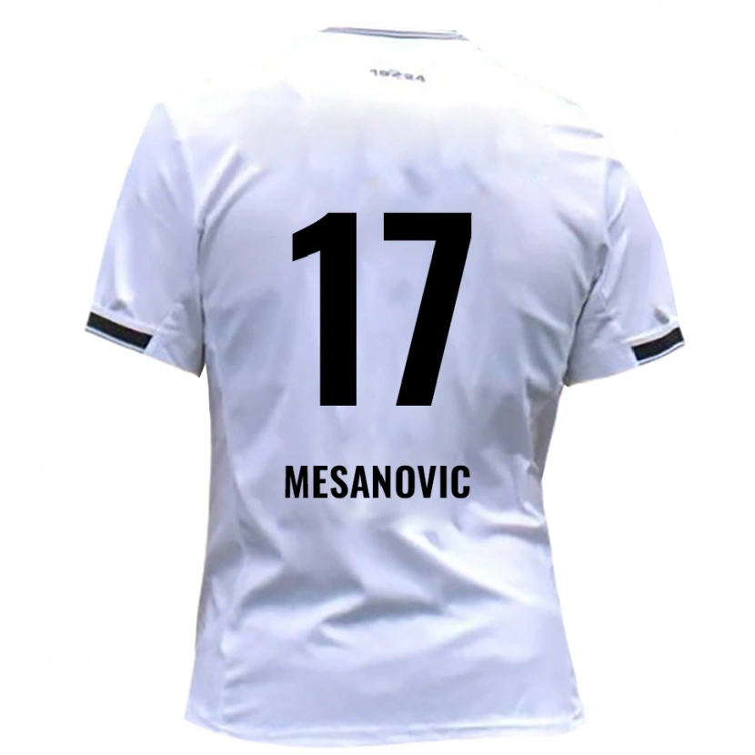Danxen Kinderen Almin Mesanovic #17 Wit Rood Thuisshirt Thuistenue 2025/26 T-Shirt België