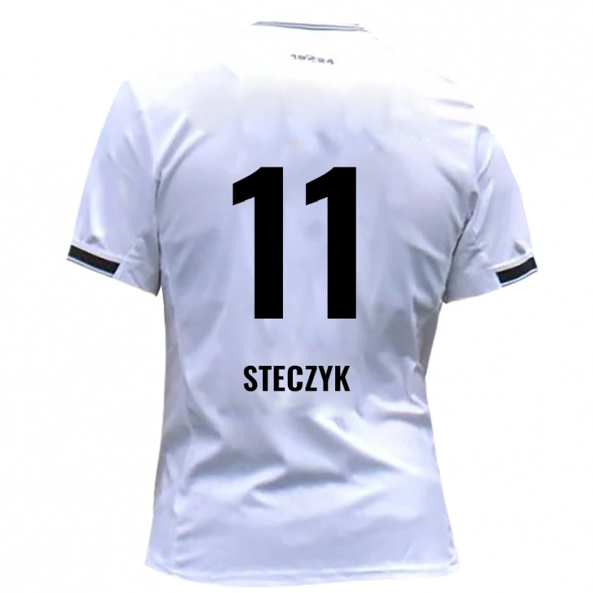 Danxen Kinderen Dominik Steczyk #11 Wit Rood Thuisshirt Thuistenue 2025/26 T-Shirt België