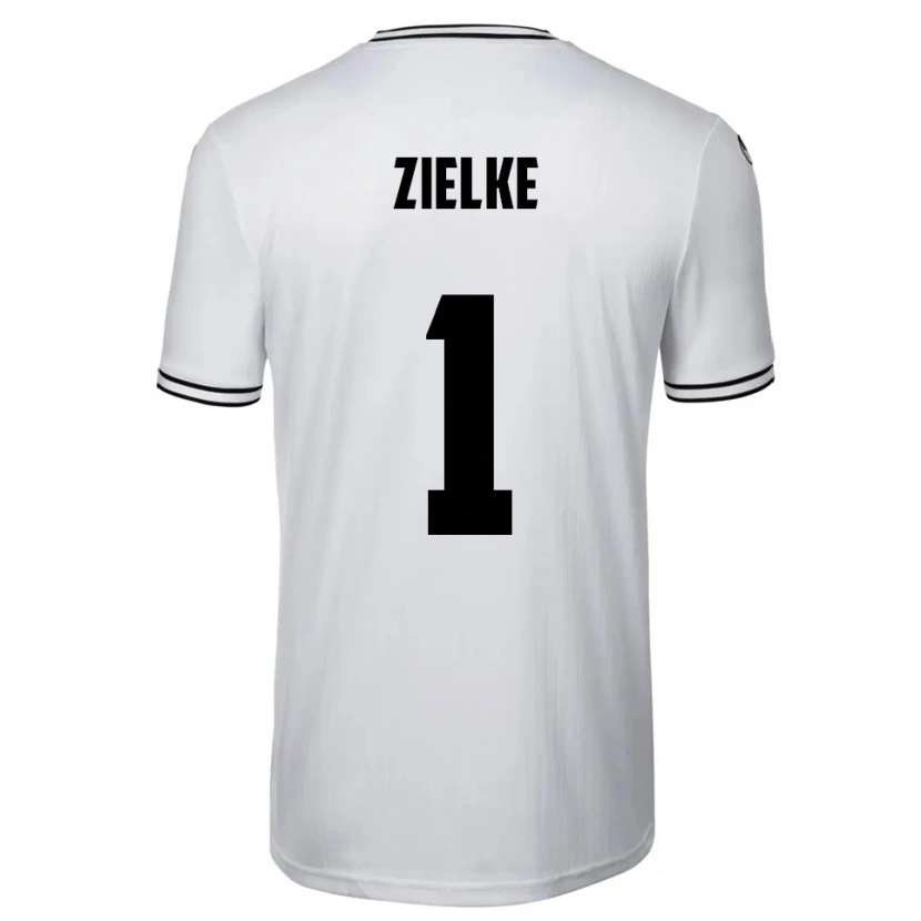 Danxen Kinderen Paul Zielke #1 Wit Zwart Thuisshirt Thuistenue 2025/26 T-Shirt België