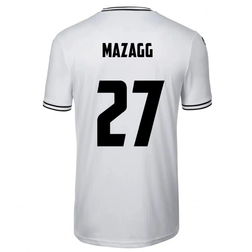 Danxen Kinderen Lukas Mazagg #27 Wit Zwart Thuisshirt Thuistenue 2025/26 T-Shirt België