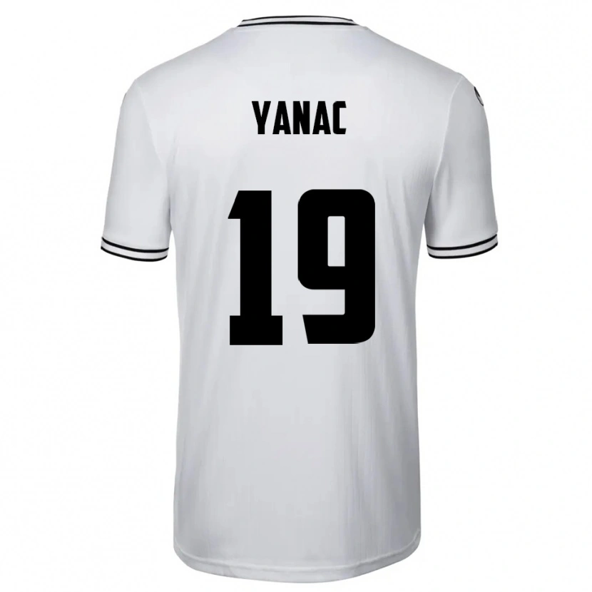 Danxen Kinderen Kaan Yanac #19 Wit Zwart Thuisshirt Thuistenue 2025/26 T-Shirt België