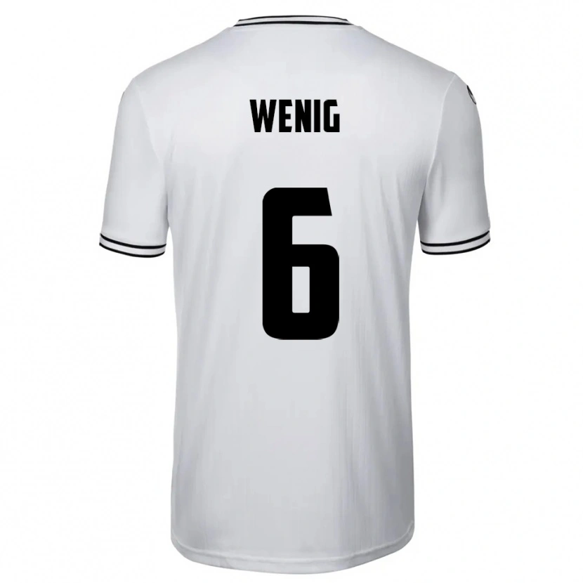Danxen Kinderen Marcel Wenig #6 Wit Zwart Thuisshirt Thuistenue 2025/26 T-Shirt België