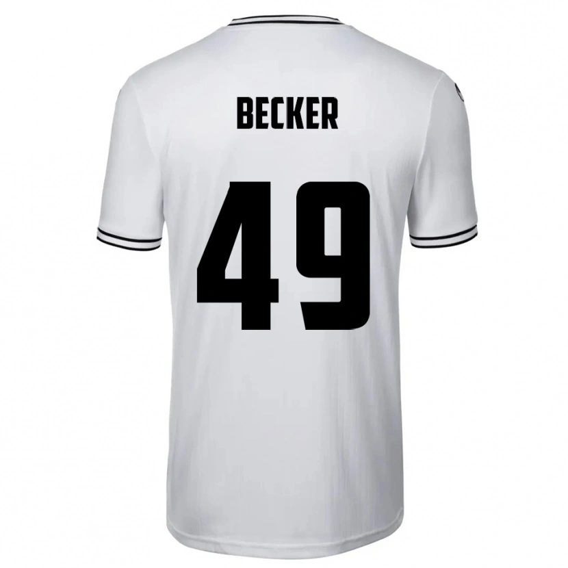 Danxen Kinderen André Becker #49 Wit Zwart Thuisshirt Thuistenue 2025/26 T-Shirt België