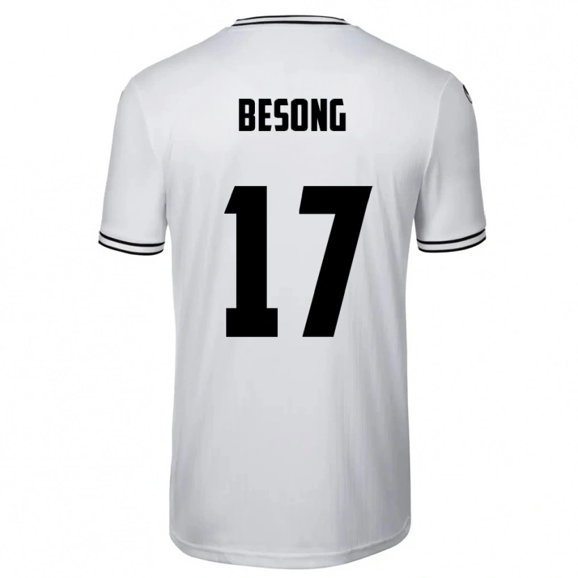 Danxen Kinderen Paul-Philipp Besong #17 Wit Zwart Thuisshirt Thuistenue 2025/26 T-Shirt België