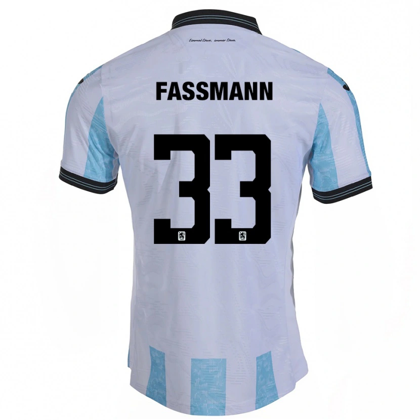 Danxen Kinderen Lasse Faßmann #33 Wit Hemelsblauw Thuisshirt Thuistenue 2025/26 T-Shirt België