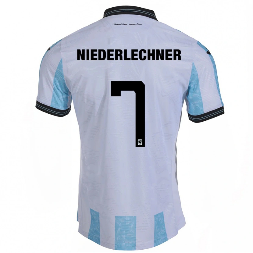 Danxen Kinderen Florian Niederlechner #7 Wit Hemelsblauw Thuisshirt Thuistenue 2025/26 T-Shirt België