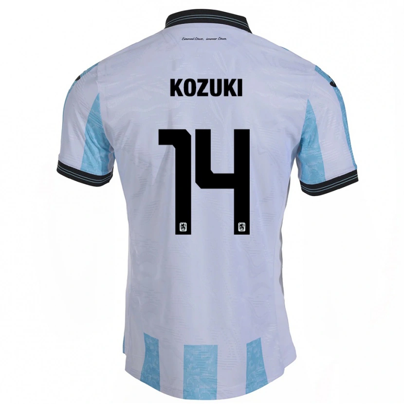 Danxen Kinderen Soichiro Kozuki #14 Wit Hemelsblauw Thuisshirt Thuistenue 2025/26 T-Shirt België
