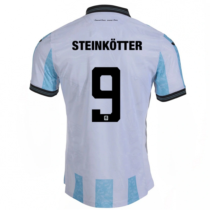 Danxen Kinderen Justin Steinkötter #9 Wit Hemelsblauw Thuisshirt Thuistenue 2025/26 T-Shirt België