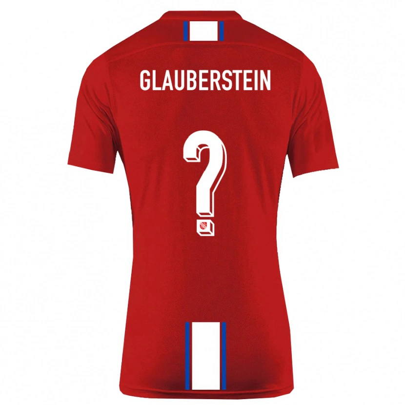 Danxen Kinderen Jonas Glauberstein #0 Rood Wit Thuisshirt Thuistenue 2025/26 T-Shirt België
