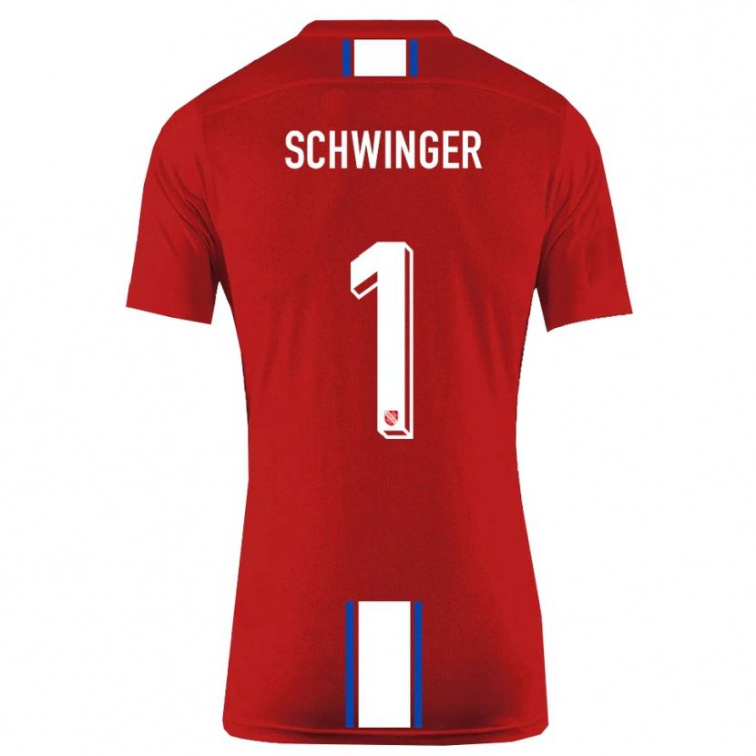 Danxen Kinderen Holm Schwinger #1 Rood Wit Thuisshirt Thuistenue 2025/26 T-Shirt België