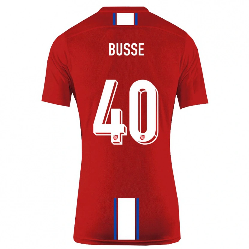Danxen Kinderen Jonah Busse #40 Rood Wit Thuisshirt Thuistenue 2025/26 T-Shirt België