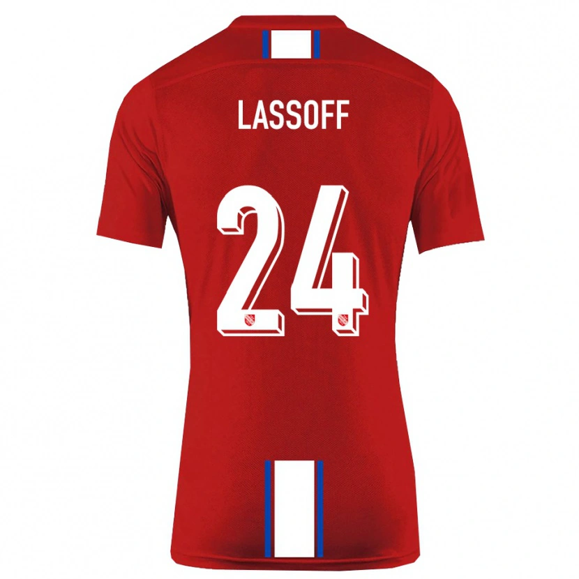 Danxen Kinderen Matteo Lassoff #24 Rood Wit Thuisshirt Thuistenue 2025/26 T-Shirt België