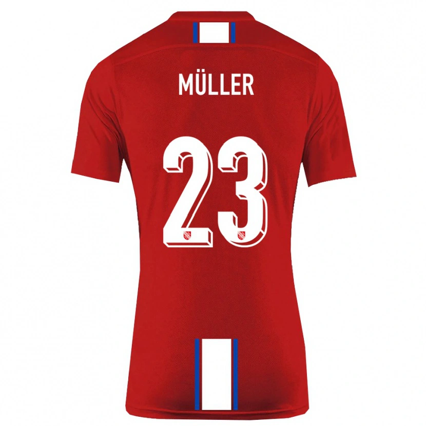 Danxen Kinderen Robin Müller #23 Rood Wit Thuisshirt Thuistenue 2025/26 T-Shirt België