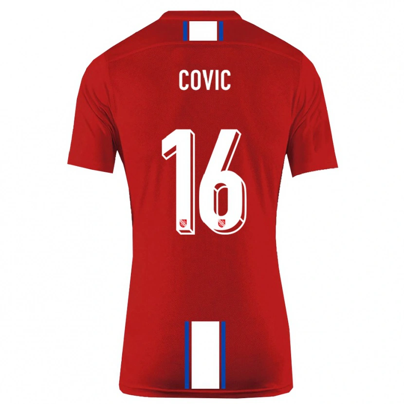 Danxen Kinderen Rayen Covic #16 Rood Wit Thuisshirt Thuistenue 2025/26 T-Shirt België