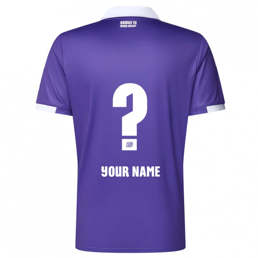 Danxen Kinderen Uw Naam #0 Paars Wit Thuisshirt Thuistenue 2025/26 T-Shirt België