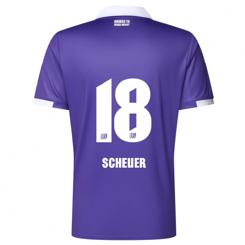Danxen Kinderen Nevio Scheuer #18 Paars Wit Thuisshirt Thuistenue 2025/26 T-Shirt België