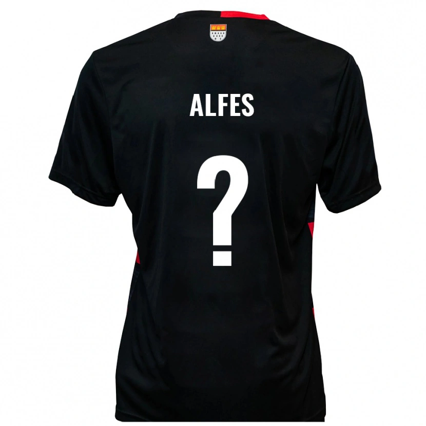 Danxen Kinderen Claire Alfes #0 Zwart Rood Thuisshirt Thuistenue 2025/26 T-Shirt België