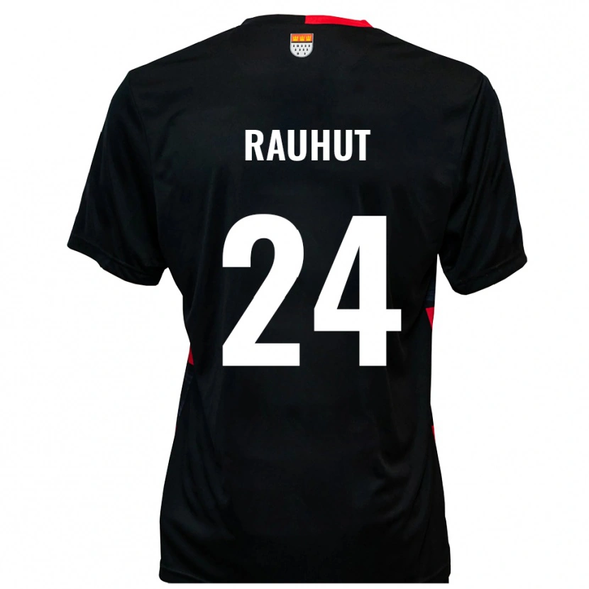 Danxen Kinderen Kevin Rauhut #24 Zwart Rood Thuisshirt Thuistenue 2025/26 T-Shirt België