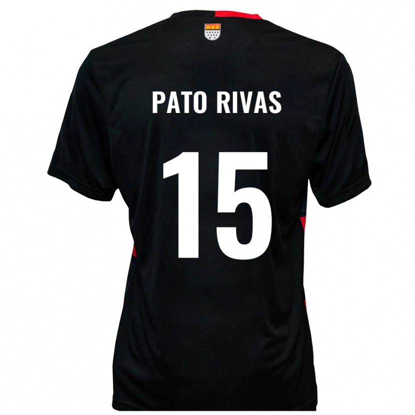 Danxen Kinderen Enrique Pato Rivas #15 Zwart Rood Thuisshirt Thuistenue 2025/26 T-Shirt België