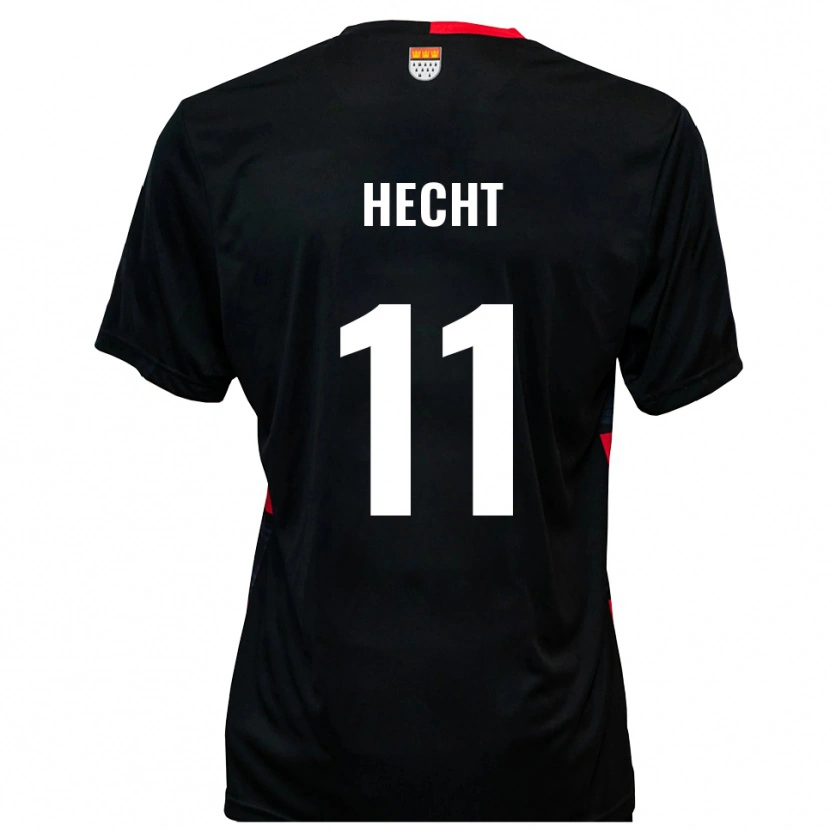 Danxen Kinderen Leon Hecht #11 Zwart Rood Thuisshirt Thuistenue 2025/26 T-Shirt België
