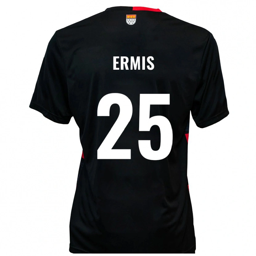 Danxen Kinderen Kiyan Ermis #25 Zwart Rood Thuisshirt Thuistenue 2025/26 T-Shirt België