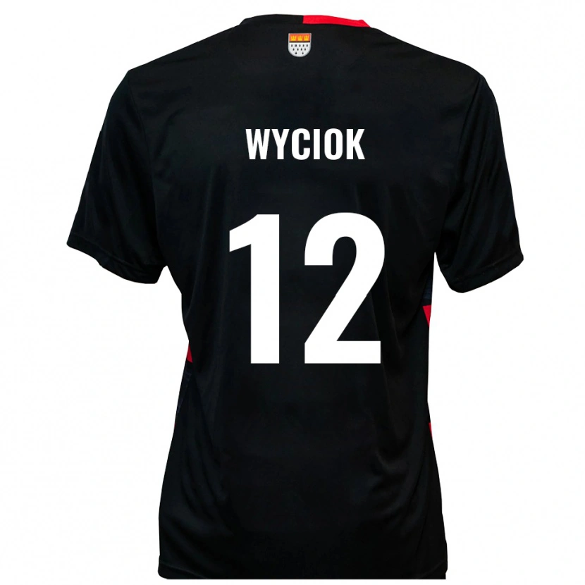Danxen Kinderen David Wyciok #12 Zwart Rood Thuisshirt Thuistenue 2025/26 T-Shirt België