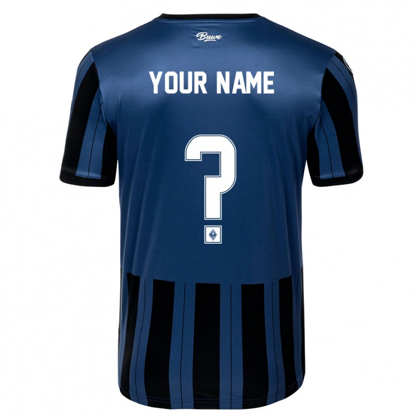 Danxen Kinderen Uw Naam #0 Blauw Grijs Zwart Thuisshirt Thuistenue 2025/26 T-Shirt België