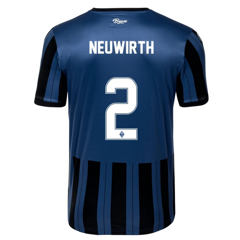 Danxen Kinderen Niklas Neuwirth #2 Blauw Grijs Zwart Thuisshirt Thuistenue 2025/26 T-Shirt België