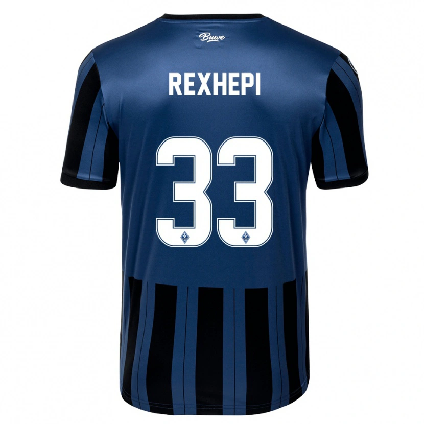 Danxen Kinderen Arlind Rexhepi #33 Blauw Grijs Zwart Thuisshirt Thuistenue 2025/26 T-Shirt België