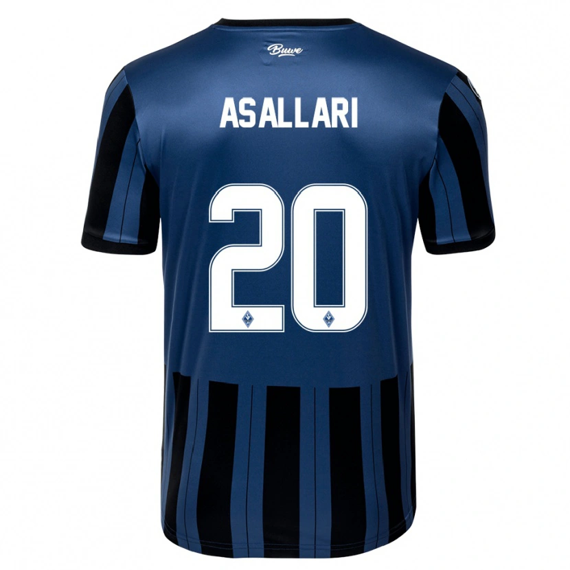 Danxen Kinderen Kushtrim Asallari #20 Blauw Grijs Zwart Thuisshirt Thuistenue 2025/26 T-Shirt België