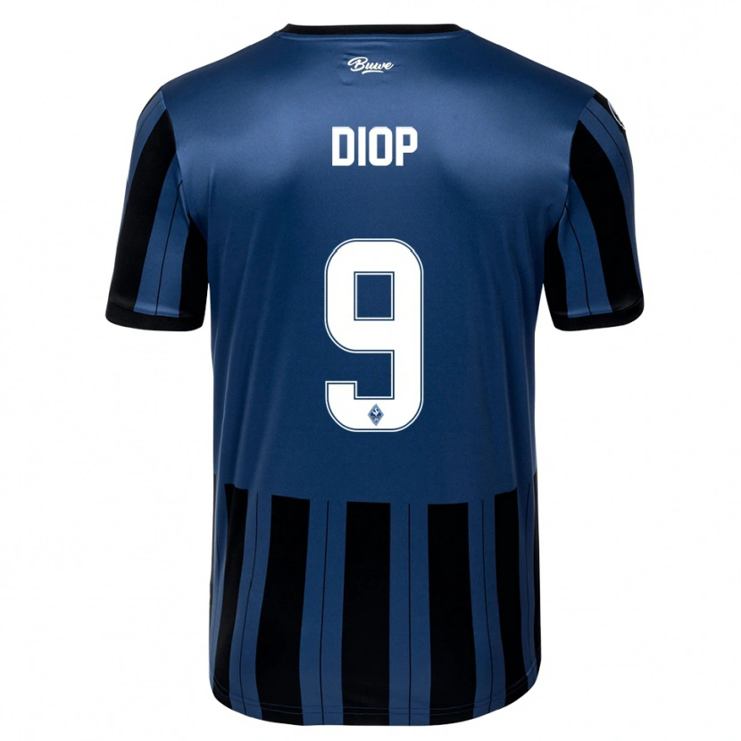 Danxen Kinderen Ambroise Diop #9 Blauw Grijs Zwart Thuisshirt Thuistenue 2025/26 T-Shirt België