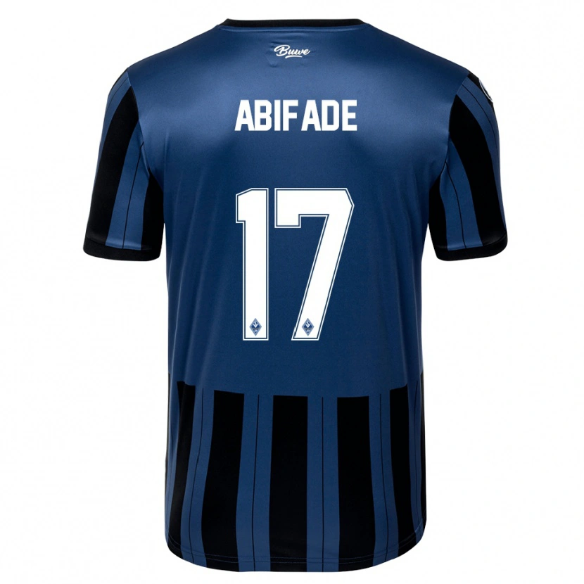 Danxen Kinderen Samuel Abifade #17 Blauw Grijs Zwart Thuisshirt Thuistenue 2025/26 T-Shirt België