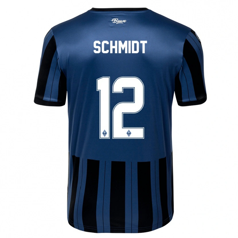 Danxen Kinderen Niclas Schmidt #12 Blauw Grijs Zwart Thuisshirt Thuistenue 2025/26 T-Shirt België
