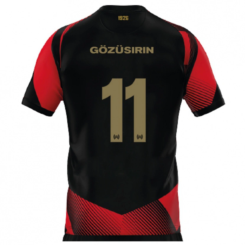 Danxen Kinderen Tarik Gözüsirin #11 Zwart Rood Thuisshirt Thuistenue 2025/26 T-Shirt België