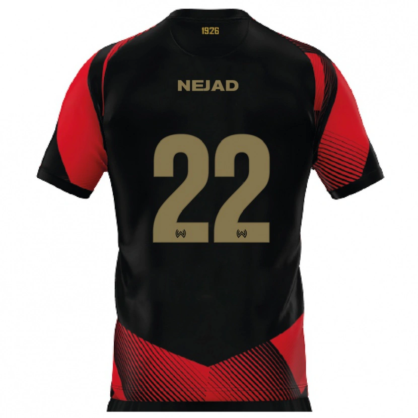 Danxen Kinderen Milad Nejad #22 Zwart Rood Thuisshirt Thuistenue 2025/26 T-Shirt België