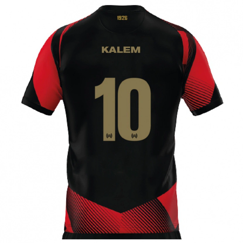 Danxen Kinderen Robin Kalem #10 Zwart Rood Thuisshirt Thuistenue 2025/26 T-Shirt België