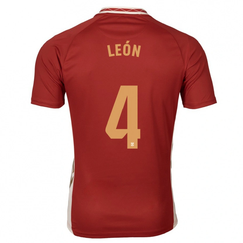 Danxen Kinderen José León #4 Bordeaux Goud Uitshirt Uittenue 2025/26 T-Shirt België
