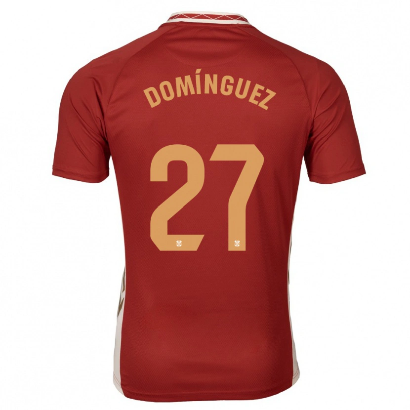 Danxen Kinderen Carlos Domínguez #27 Bordeaux Goud Uitshirt Uittenue 2025/26 T-Shirt België