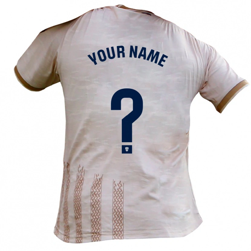 Danxen Kinderen Uw Naam #0 Gebroken Wit Bruin Uitshirt Uittenue 2025/26 T-Shirt België