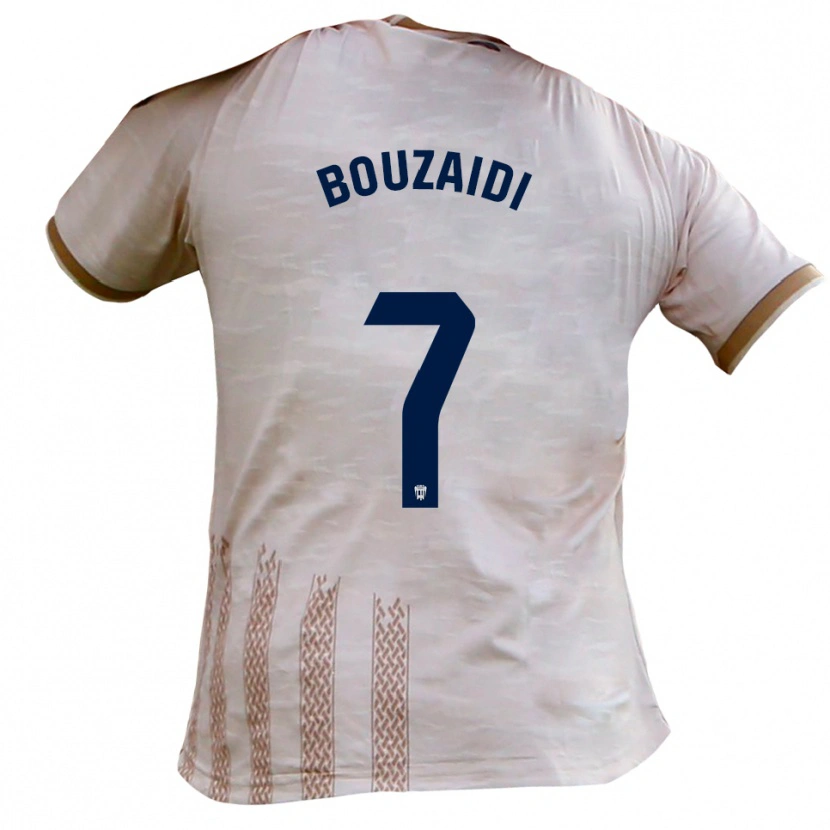 Danxen Kinderen Simo Bouzaidi #7 Gebroken Wit Bruin Uitshirt Uittenue 2025/26 T-Shirt België