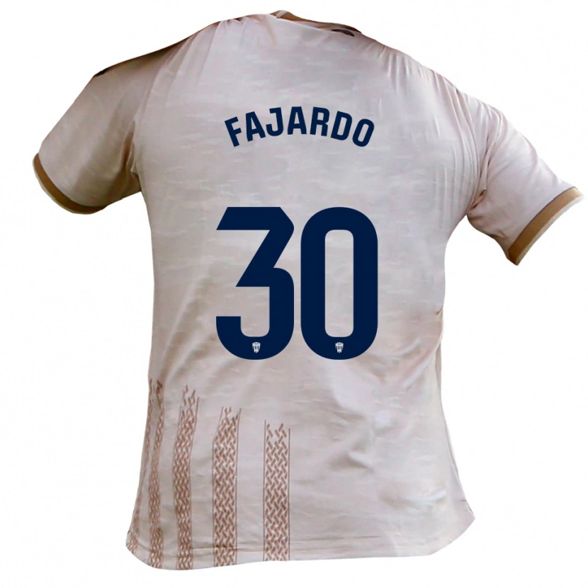 Danxen Kinderen José Fajardo #30 Gebroken Wit Bruin Uitshirt Uittenue 2025/26 T-Shirt België