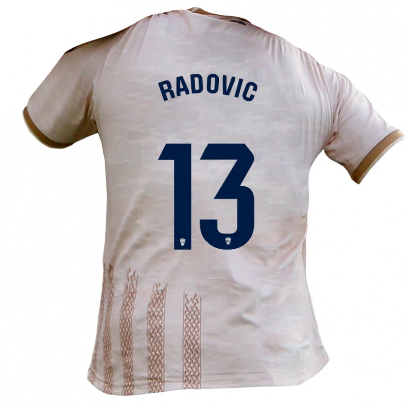 Danxen Kinderen Danilo Radovic #13 Gebroken Wit Bruin Uitshirt Uittenue 2025/26 T-Shirt België
