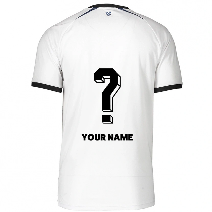 Danxen Kinderen Uw Naam #0 Wit Zwart Uitshirt Uittenue 2025/26 T-Shirt België