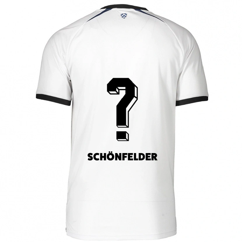 Danxen Kinderen Tom Schönfelder #0 Wit Zwart Uitshirt Uittenue 2025/26 T-Shirt België