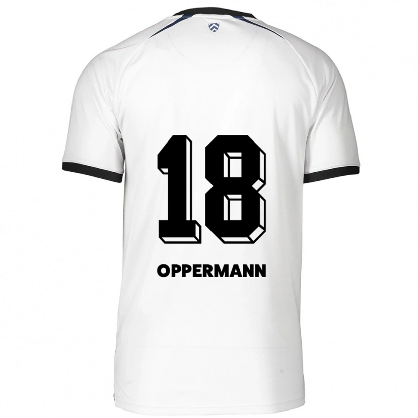 Danxen Kinderen Leo Oppermann #18 Wit Zwart Uitshirt Uittenue 2025/26 T-Shirt België