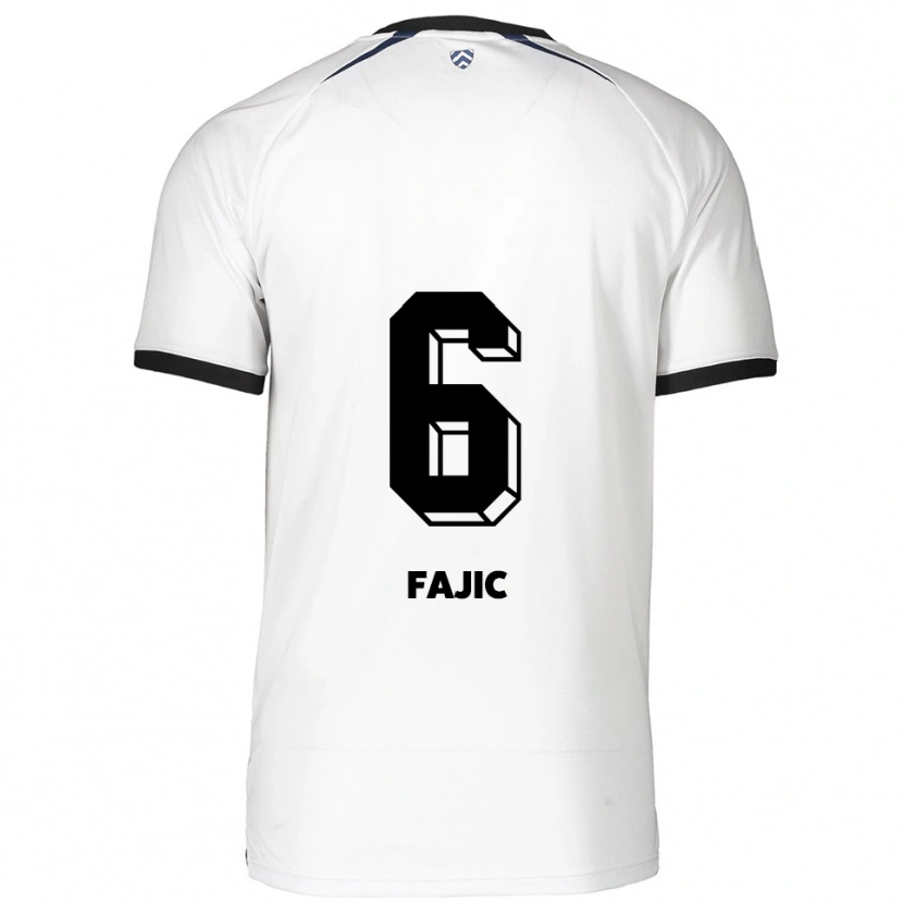 Danxen Kinderen Suat Fajic #6 Wit Zwart Uitshirt Uittenue 2025/26 T-Shirt België