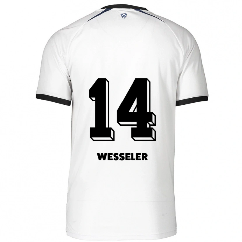 Danxen Kinderen Anna Weßeler #14 Wit Zwart Uitshirt Uittenue 2025/26 T-Shirt België