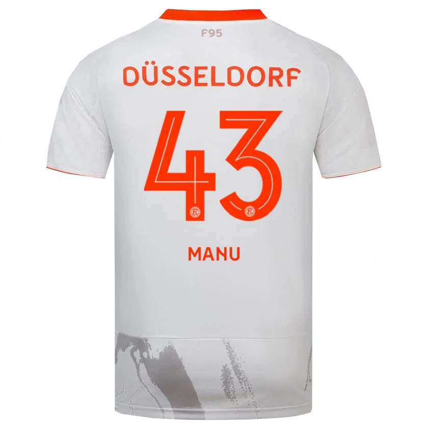 Danxen Kinderen King Manu #43 Wit Oranje Uitshirt Uittenue 2025/26 T-Shirt België